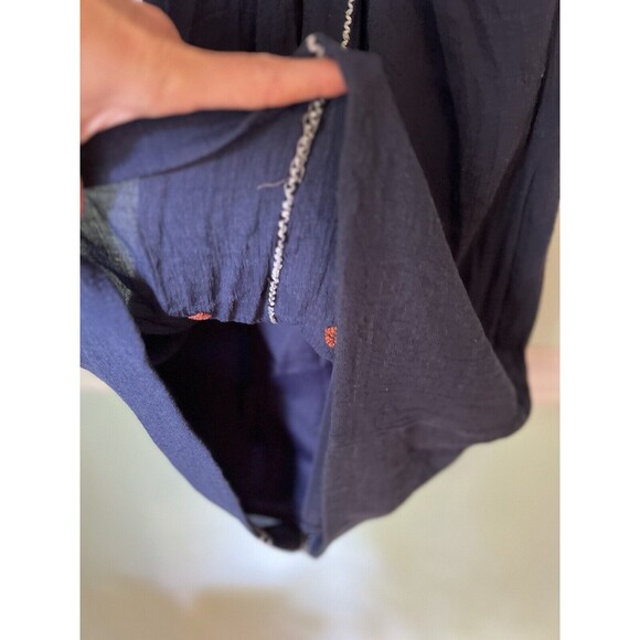 THML Anthropologies S Womens Blue Halter Embroidered Spring Dress - Picture 5 of 7